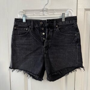 AGOLDE Black Denim Shorts